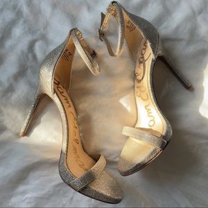 Sam Edelman Gold Heeled Sandal Size 7